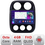 Navigatie Android Jeep Compass 2010-2016 cu ecran QLED, 4GB RAM si 64GB