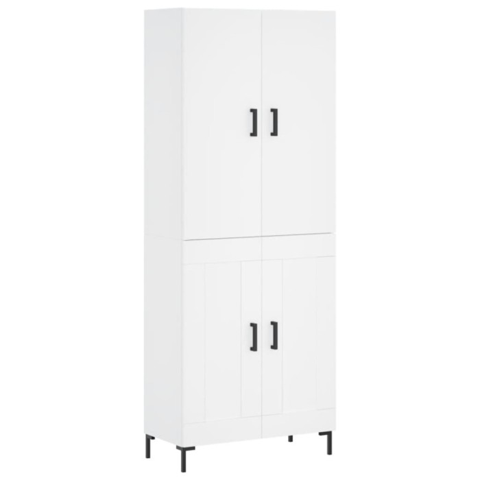 Dulap inalt, alb, 69,5x34x180 cm, lemn compozit