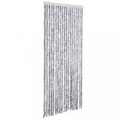 Perdea pentru insecte, alb si gri, 56x185 cm, Chenille