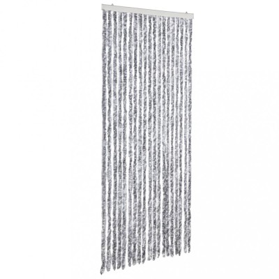 Perdea pentru insecte, alb si gri, 56x185 cm, Chenille foto