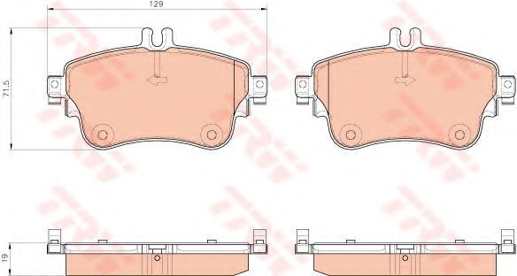 Set placute frana,frana disc MERCEDES B-CLASS (W246, W242) (2011 - 2016) TRW GDB1933