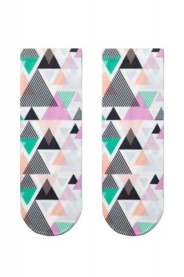 Șosete poliamidă cu model geometric, Fantasy 050 - Multicolor, 36-39 (23-25) foto
