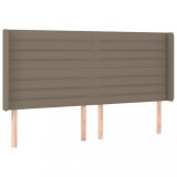 Cumpara ieftin Tablie de pat cu aripioare gri taupe 203x16x118/128 cm textil