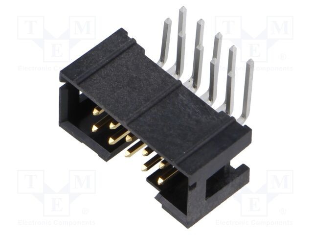 Conector IDC soclu tată 10 PIN 90&deg; THT aurit 2,54mm AMPHENOL