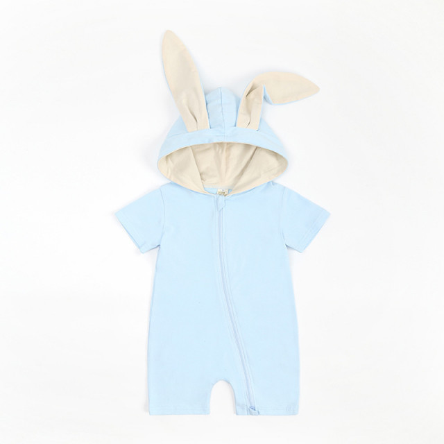 Salopeta bleu pentru baietei - Bunny (Marime Disponibila: 0-3 luni)