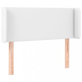 Cumpara ieftin Tablie de pat cu aripioare alb 83x16x78/88 cm piele ecologica