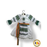 Cumpara ieftin Rochita traditionala romaneasca cu broderie si brau tricolor - TDPITI15