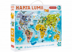 Harta lumii, Joc Puzzle Educativ foto