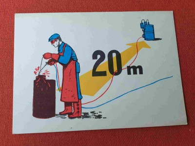 instructaj Protectia muncii propaganda comunista anii 1980 plansa - reclama #5 foto