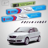 Cumpara ieftin Ștergătoare Skoda Fabia II 5J2 2006-2013 | Set Față și Spate&ndash; TeamCar&reg;