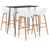 Cumpara ieftin Set bar 5 piese, alb-negru