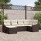 vidaXL Set de canapele pentru grădină 6 pcs Maro Rattan poli 3346788