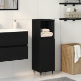 vidaXL Dulap de baie, stejar negru, 30x30x190 cm, lemn prelucrat