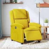 VidaXL Fotoliu rabatabil electric, galben, catifea 3204285