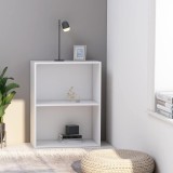 VidaXL Bibliotecă, alb, 60x30x76,5 cm, lemn prelucrat