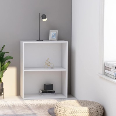 Bibliotecă, alb, 60x30x76,5 cm, lemn prelucrat foto