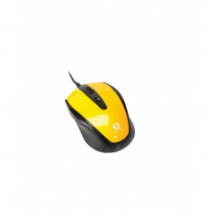 Mouse Serioux Pastel 3300, Wired, 1600 DPi ajustabili, 3 Butoane, Senzor Optic, USB, Scroll, Galben