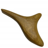 Dispozitiv multifunctional pentru masaj din lemn triunghiular natur - 15cm