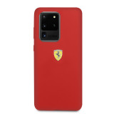 Cumpara ieftin Husa Cover Ferrari SF Silicone pentru Samsung Galaxy S20 Ultra Rosu