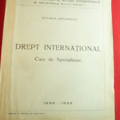 Eftimie Antonescu- Drept International - Curs Specializare litografiat 1935-1936