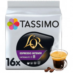 Capsule cafea Tassimo L&#039;OR, Espresso Intense, 16 bauturi x 75 ml, 16 capsule