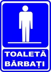 Semn de toaleta barbati foto