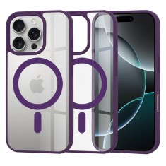Husa pentru iphone 16 pro, atasare magnetica, magsafe, purple foto