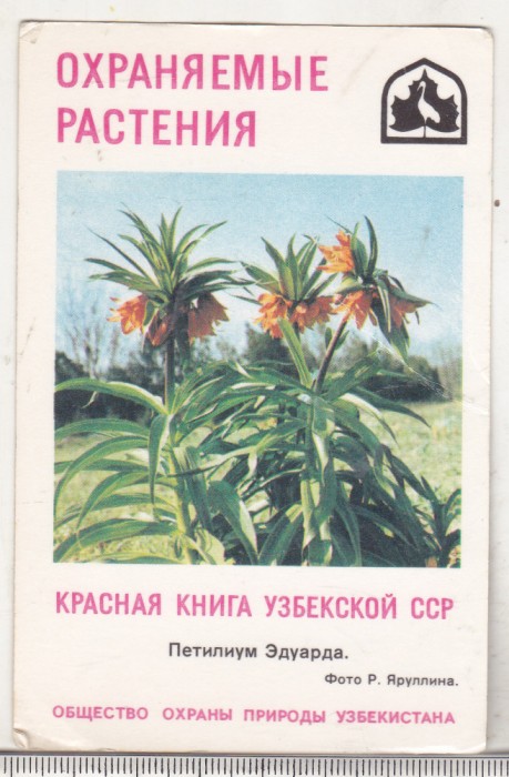 bnk cld Calendar de buzunar - 1985 - URSS Uzbekistan
