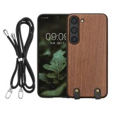 Husa Kwmobile pentru Samsung Galaxy S23, Maro, Lemn, KWM000021OG001C, Silicon, Carcasa