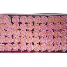 Trandafiri de sapun degrade pentru aranjamente florale set 50 buc, model 7