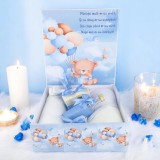 Cumpara ieftin Trusou Botez cu 8 Piese, Ursulet cu Baloane, Culoare Albastru Deschis - TB278