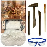 Trusă arheologică pentru copii cu un set de unelte și un schelet de dinozaur