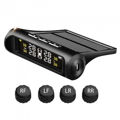 Set 4 senzori presiune roti incarcare solara model TPMS RX10 foto