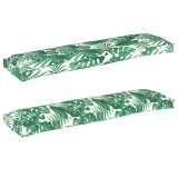 vidaXL Perne pentru Palet pentru bancă 2 buc Frunze 150x40x8 cm Material Oxford