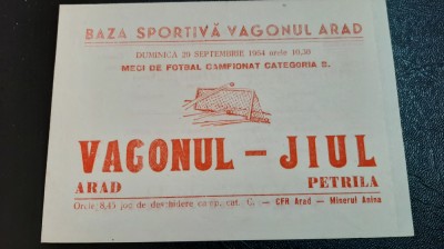 program Vagonul Arad - Jiul Petrila foto