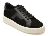 Pantofi sport LOST negri, WB004, din piele intoarsa
