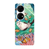 Husa compatibila cu Huawei Nova Y70 model Planet ocean, Silicon, TPU, Viceversa, Transparent, Carcasa