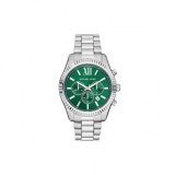 Ceas de dama Michael Kors Lexington Chronograph cu bratara de metal argintiu MK9152