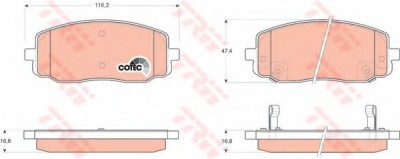 Set placute frana,frana disc HYUNDAI i10 (PA) (2007 - 2013) TRW GDB3369 foto