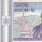 ROMANIA 5.000 lei 1993 VF!!!