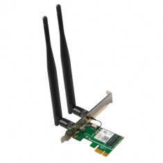 Placa de retea Refurbished Wi-Fi ASUS PCE-AC55BT AC1200 dual band 802.11ac PCIe 1X fara antene