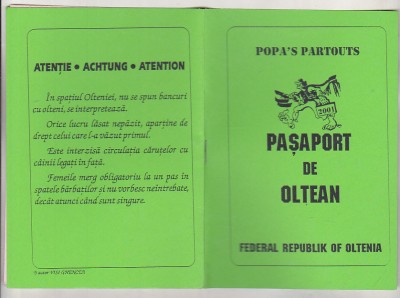 bnk div Pasaport de oltean - Festival umor Slatina 2001 foto