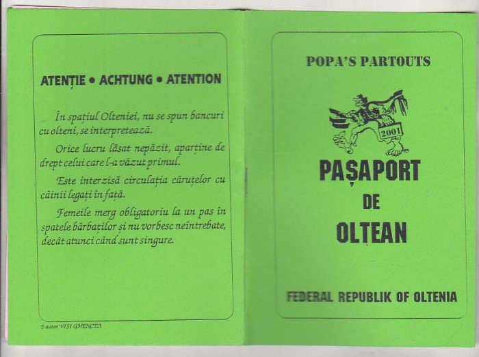bnk div Pasaport de oltean - Festival umor Slatina 2001