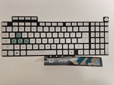 Tastatura Laptop Gaming, Asus, TUF A16 FA608W, FA608WI, FA608WM, FA608WP, FA608WV, iluminata, alba, layout US