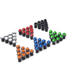 Set 10buc Suruburi Parbriz Moto cu piulite - NEGRU