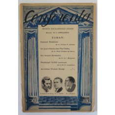 CONFERENTA , REVISTA ENCICLOPEDICA LUNARA , ANUL III , NR. 10 , SEPTEMBRIE , 1939