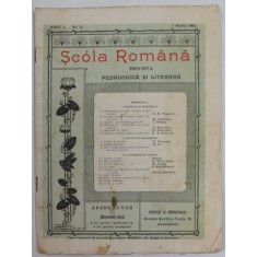 SCOLA ROMANA , REVISTA PEDAGOGICA SI LITERARA , ANUL I , NR. 11 , 1 MARTIE , 1903