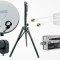 MOBILES SAT-SET MIT 40CM PARABOLANTENNE, SINGLE LNB, STATIV, KABEL SAT-FINDER SATSET440 SCHWAIGER