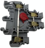 Rigleta cu 2 randuri si varistor conectat intre cele doua randuri . M4 9.PV 24 15