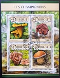 Ciuperci - Djibouti 2017 - Coliță Bloc Set Complet 4 Timbre LES CHAMPIGNONS (Ștampilată / CTO) CP1_II